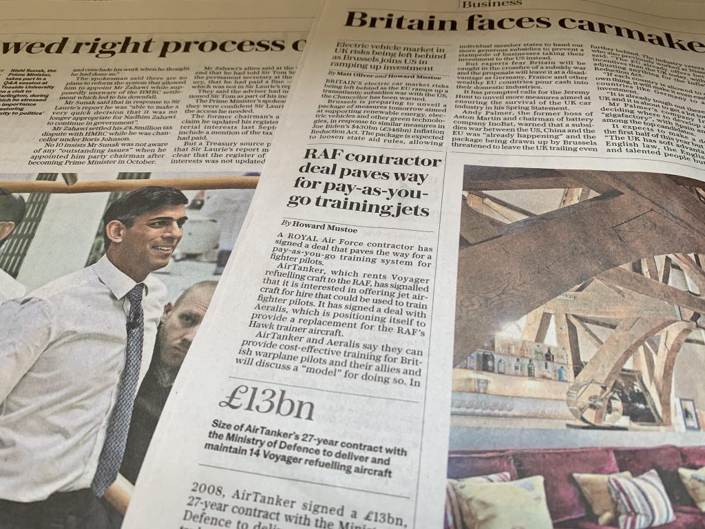 AERALIS featured in The Daily Telegraph