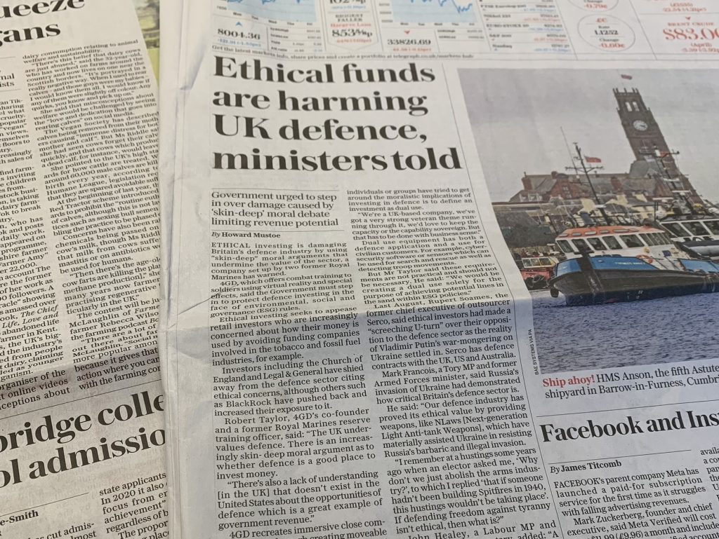 4GD featured in The Daily Telegraph